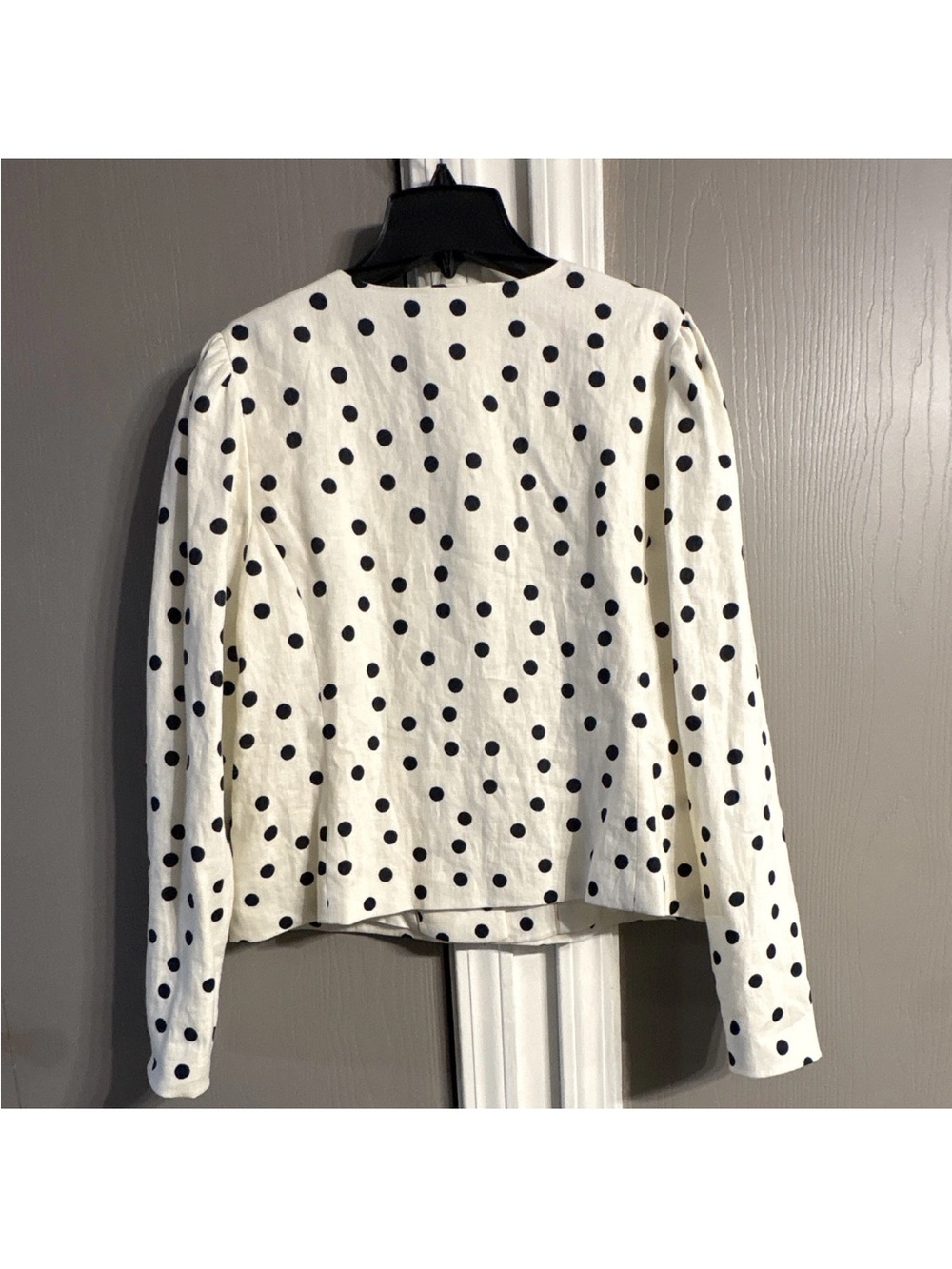 Boden Cream Blazer with Black Polka Dots - Picture 4 of 7